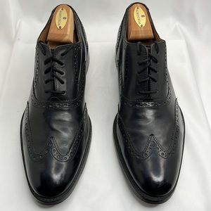 Cole Haan Grand.Os mens leather wingtip shoes, black size 10.5